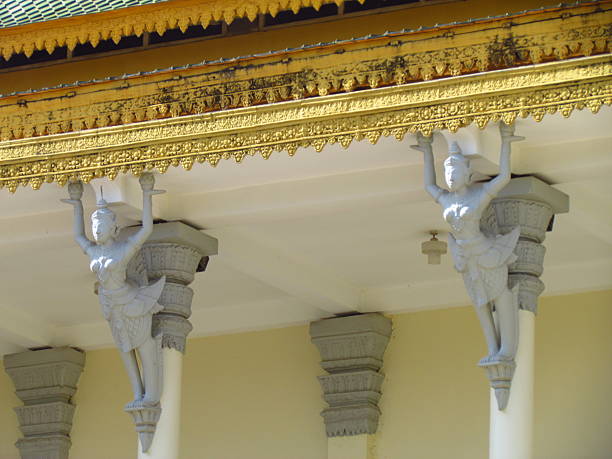Royal Palace. Historical Places, Silver Pagoda in Phnom Penh - Cambodia