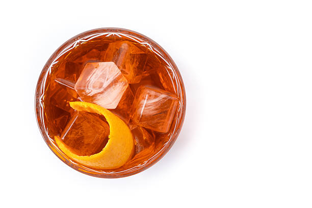 istock Americano cocktail garnished with twist orange isolated on white background 2219651862