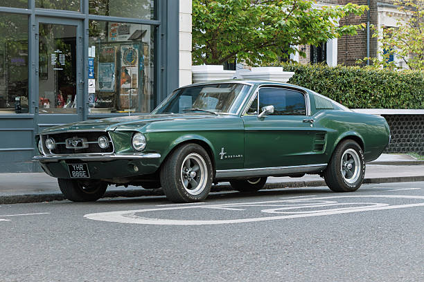 London, England-April 20, 2025: 1965 Ford Mustang Fasrback (first generation)