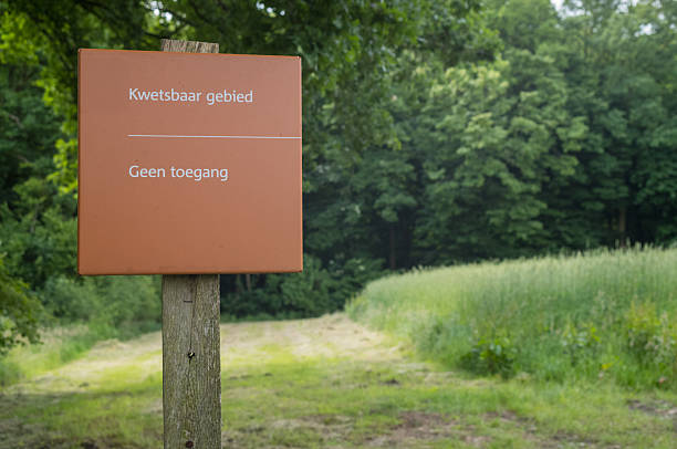 istock No access sign protecting vulnerable area in nature preserve 2219653684
