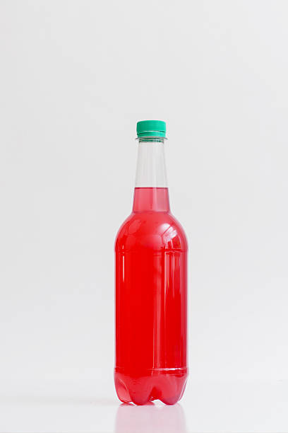 Red Drink Bottle with Green Cap, Studio Shot, Isolated