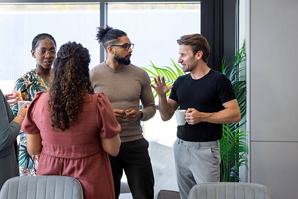 istock Socialising During Business Coffee Break 2219654162