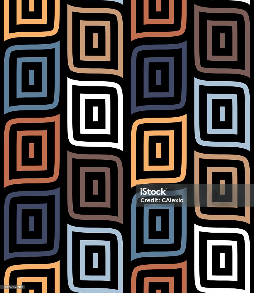 Concentric Pattern Blocks Abstract Geometric Pattern With Concentric Square Block Shapes In An ...