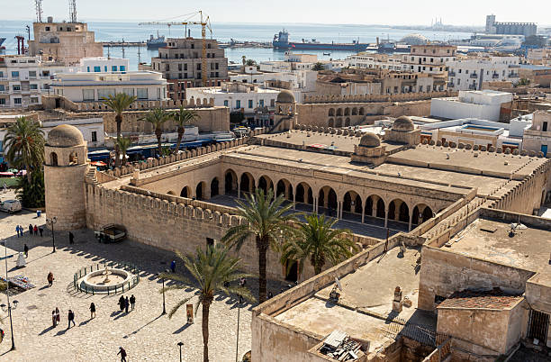istock A high-angle shot captures a courtyard with arched colonnades - Great Mosque 2219658208