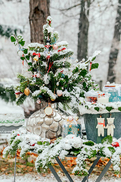 Flower arrangement in the garden