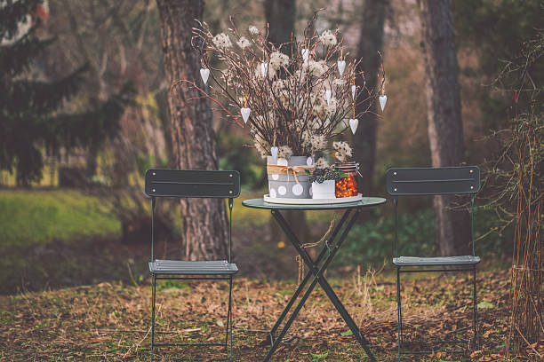Flower arrangement in the garden