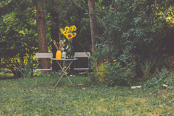 Flower arrangement in the garden