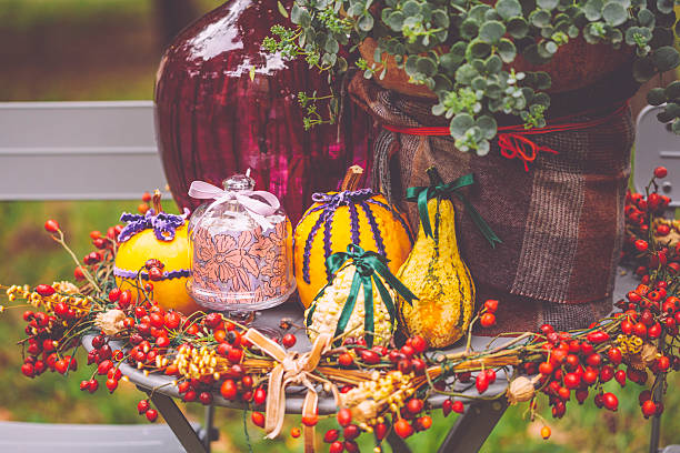 Flower arrangement in the garden