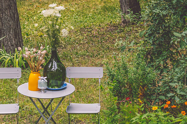 Flower arrangement in the garden