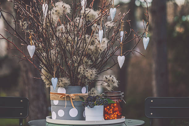 Flower arrangement in the garden