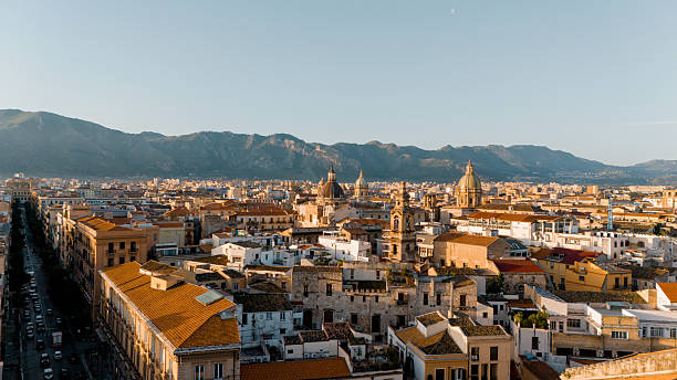 istock Palermo Skyline with Mountain Backdrop at Sunrise 2219665658