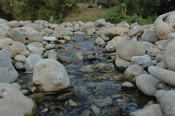 istock Natural River Rocks Along Shallow Stream 2219666674