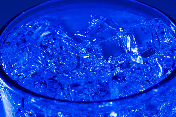 Blue glass under matt glass plate.