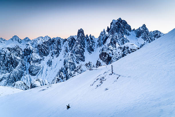 istock Hiking trail in the Dolomites in winter 2219669969