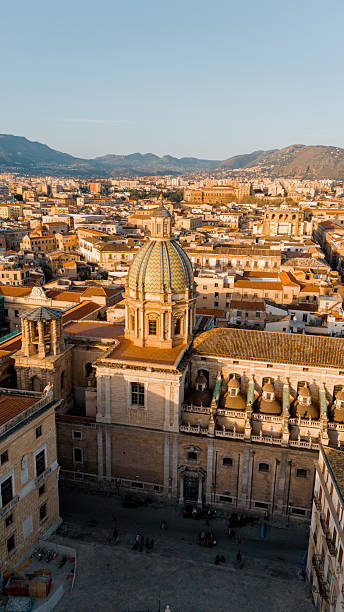 istock Palermo Skyline with Mountain Backdrop at Sunrise 2219669995