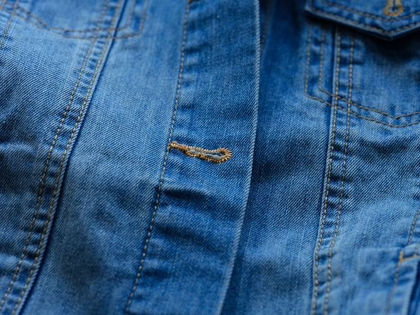 istock Close-up of a blue denim jacket. 2219672437