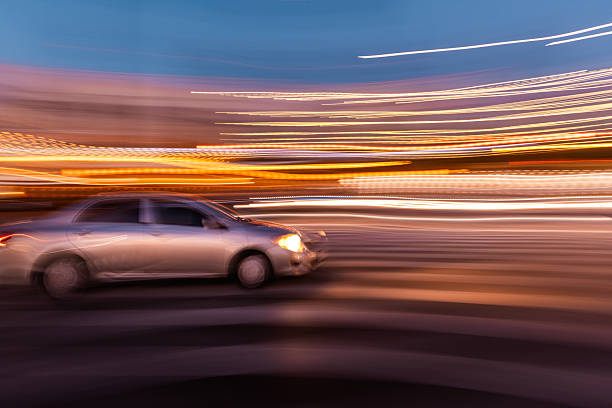 istock Blurry Speed and Light Trails on California Street 2219672783
