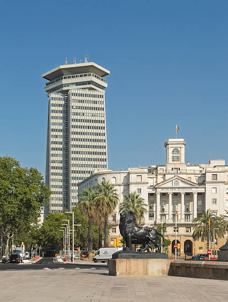 istock Torre Drassaness behind Comandancia Naval building in Barcelona, Spain 2219672900
