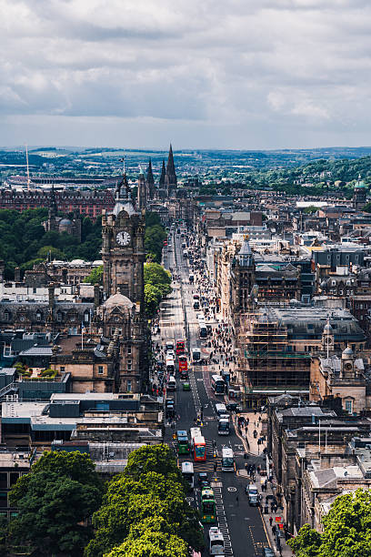 istock Sunlight Breaking Through Clouds Over Princes Street, Edinburgh 2219675402