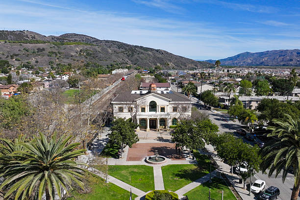 istock Drone View of City Hall in Fillmore, CA 2219677423