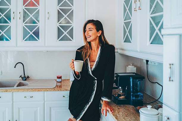 istock Morning coffee relaxation in a bright kitchen 2219677985