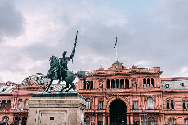 General Manuel Belgrano monument at Casa Rosada in the Plaza de Mayo, Buenos Aires, Argentina