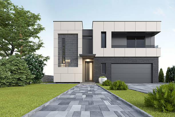 istock Modern Luxury Villa with Clean Facade in Morning Light 2219681074