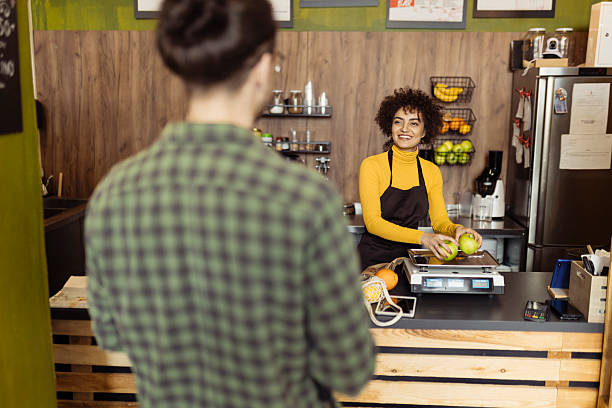 istock Man shopping grocery in the small store 2219687192