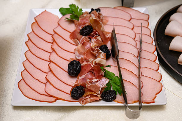 Food on table for celebrities. Appetizer on the table - party