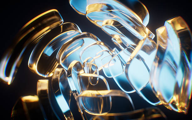 istock Abstract glass fragment flower background, 3d rendering. 2219704273