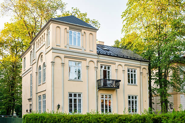 Mansion in a residential district of Oslo, Norway on a sunny day.