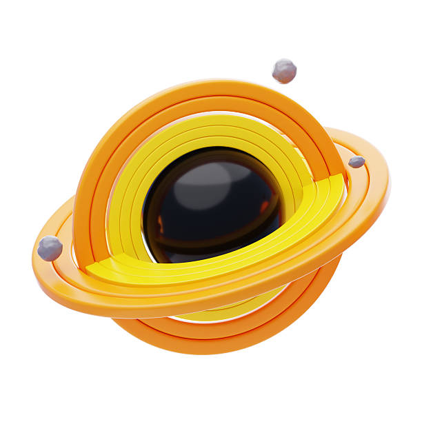 Black hole 3D Icon. Black hole in space 3d icon
