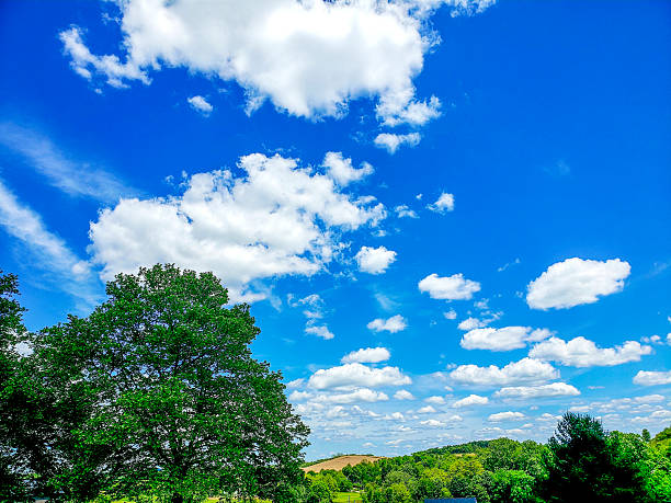 View of Countryside Hills and Trees in Spring, Dover, Ohio