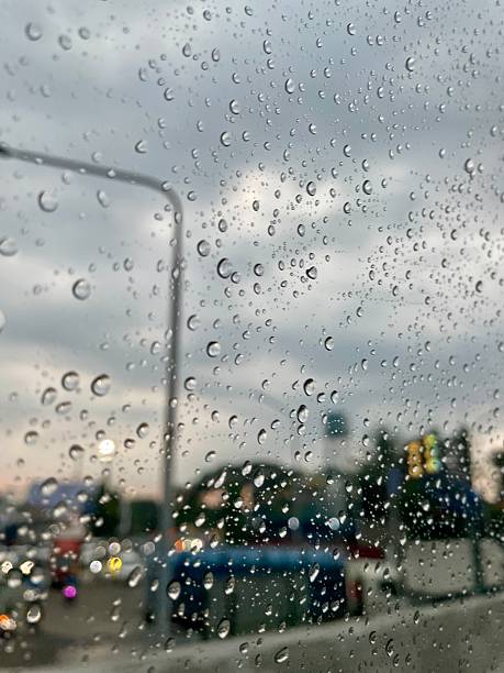 istock Water splashes on car glass 2219714164