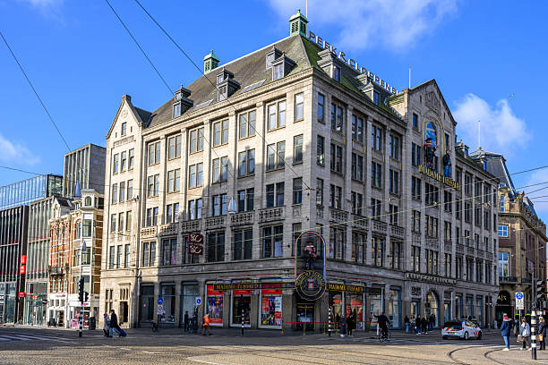 Amsterdam, the Netherlands - Mar 29, 2025: Street views at Amsterdam in early spring