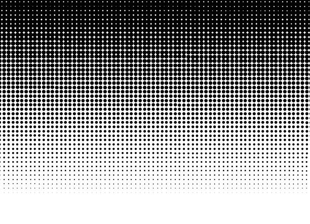 istock fun beautiful black and white shadow halftones retro pop art funky urban colorful comic book. Dotted halftone gradient texture. Vanishing polka dot background. Repeating dots gradation pattern 2219716514