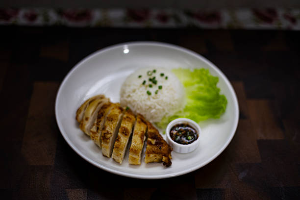 istock Grilled Chicken Breast With Rice On The Table 2219730900