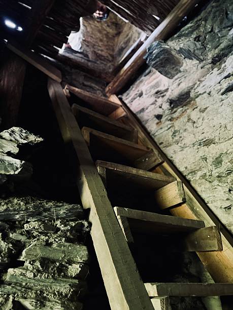 istock ascending the past   wooden ladder inside svan tower mestia 2219731052