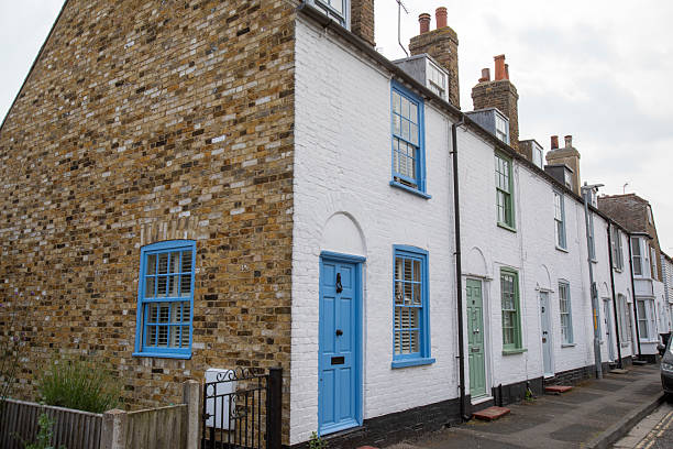 istock Old terraced houses in a British town 2219732364