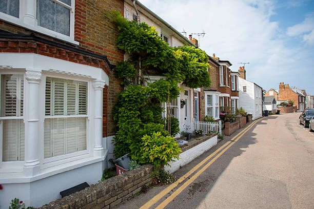 istock Quite residential street in a British town 2219732588