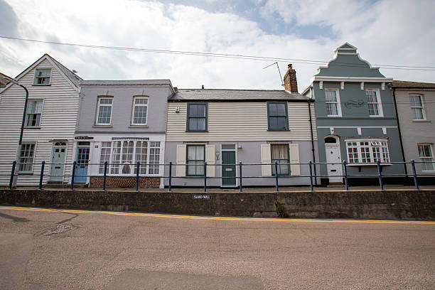 istock Front view of houses in a British seaside town 2219732628