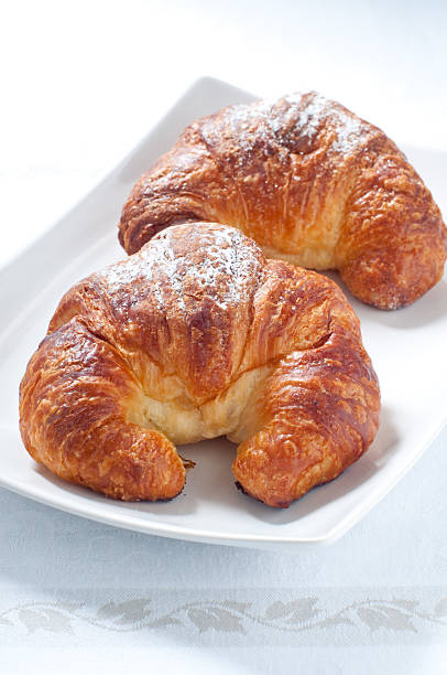 Continental breakfast with coffee , croissants and fresh fruit