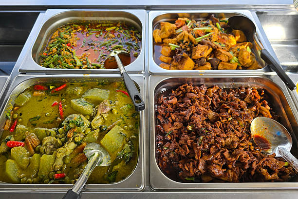 istock Assorted Thai Street Food in Stainless Trays 2219735813