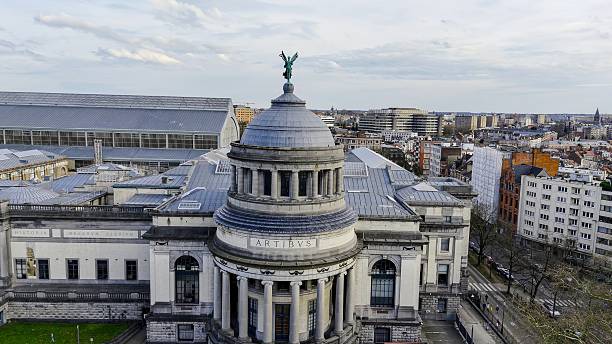 istock Aerial view of Parc du Cinquantenaire in Brussels, Belgium, with tree-lined paths and classical architecture, historic park with green lawns and monuments, urban landscape and tourism concept, Atticus 2219737695