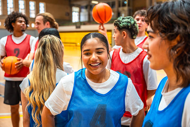 istock Young basketball players having fun during a break in a game 2219738749