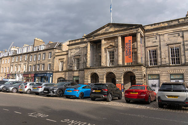 Edinburgh Scothland United Kingdom on May 27, 2025. St George Street with magnificent monumental buildings.