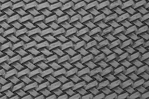 istock Background, structure of braid gray interwoven braid fills the frame 2219744551