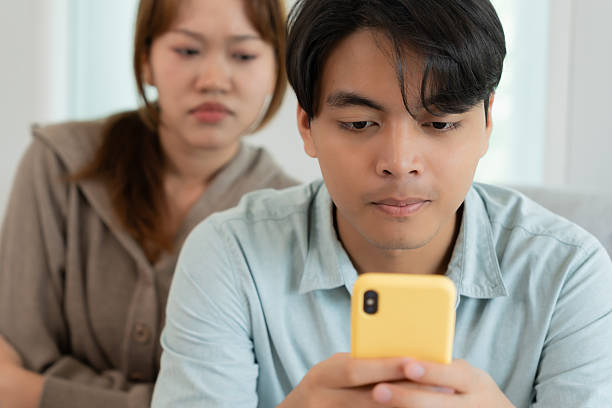 istock Double dating, Cheat on somebody, To have a fling, Bit on the side , Commit adultery ,Polygamy, husband was having an affair. family problem, infidelity, divorce and separate, social problem 2219745475