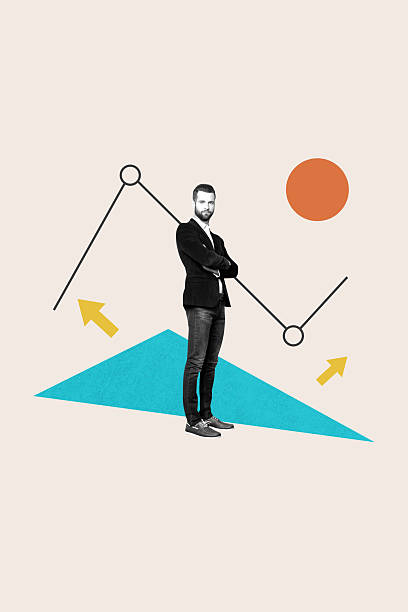 istock Exclusive image vertical photo collage of happy businessman stand progress graph development statistics arrow aim achievement 2219749869