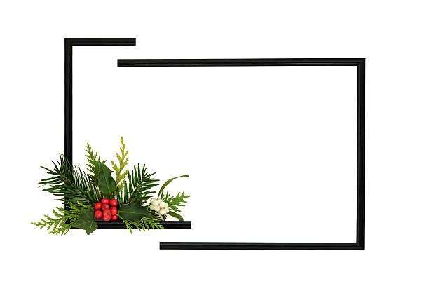 istock Abstract Festive Christmas Winter Flora Holly Frame 2219754474